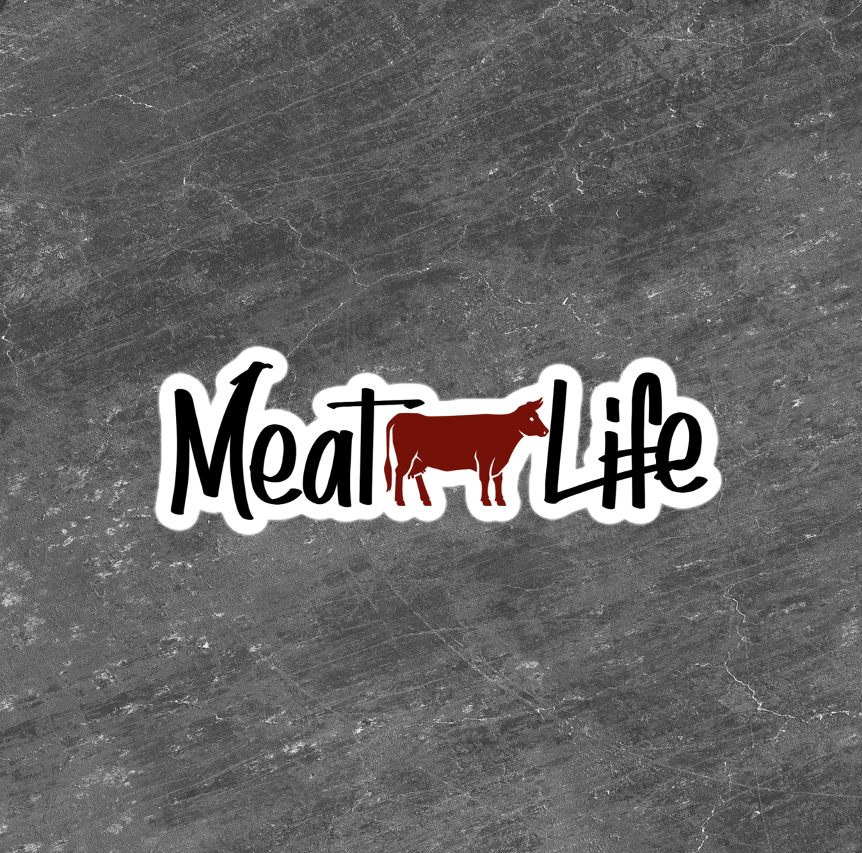 Meat Life Red Cow - Bubble-free stickers